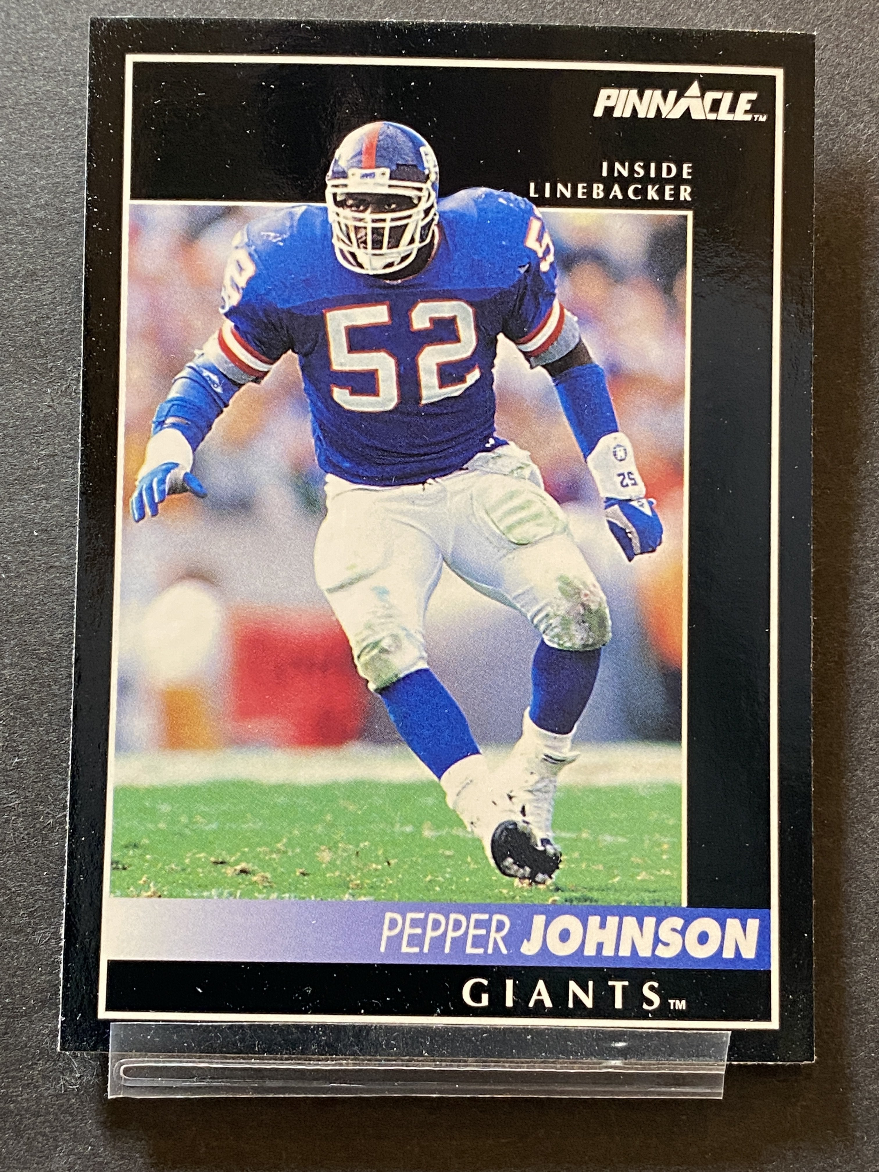 Pepper Johnson Pinnacle Football Card