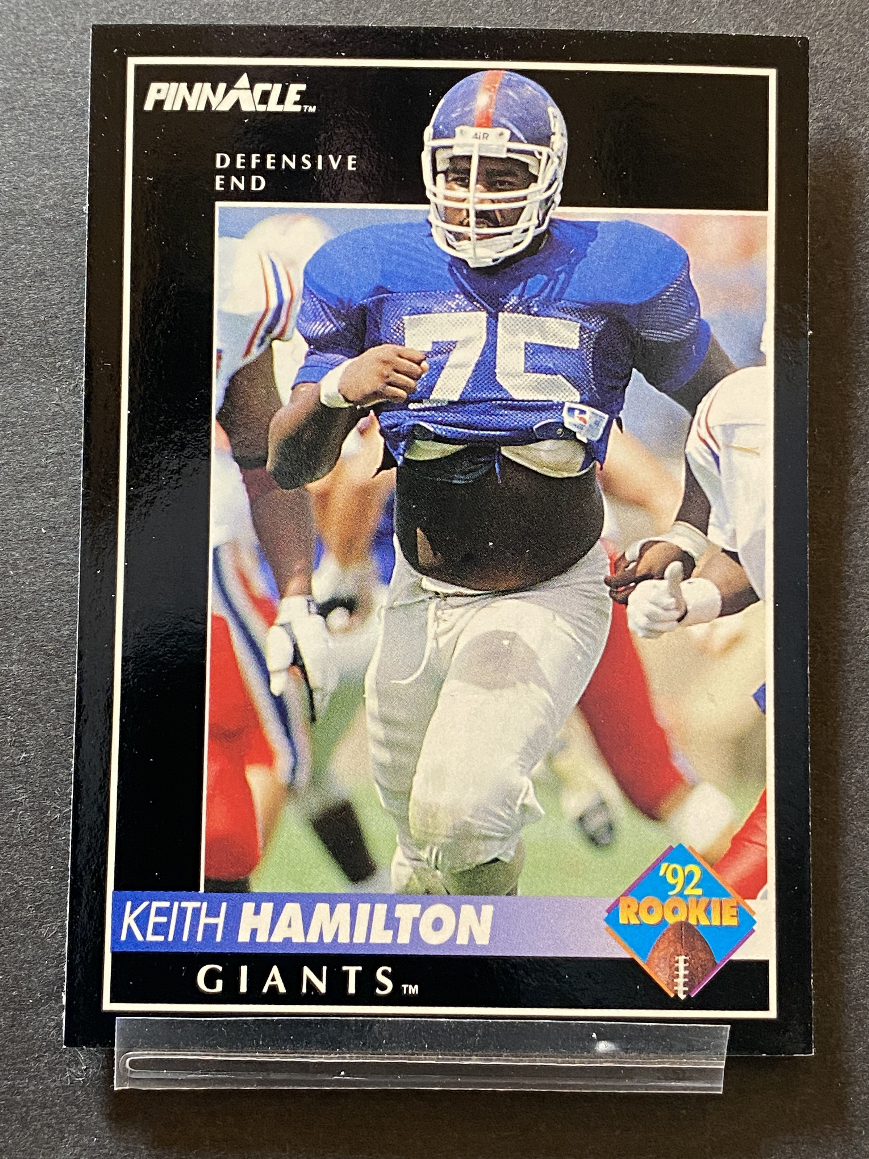 Keith Hamilton Rookie Pinnacle Football Card New York Giants