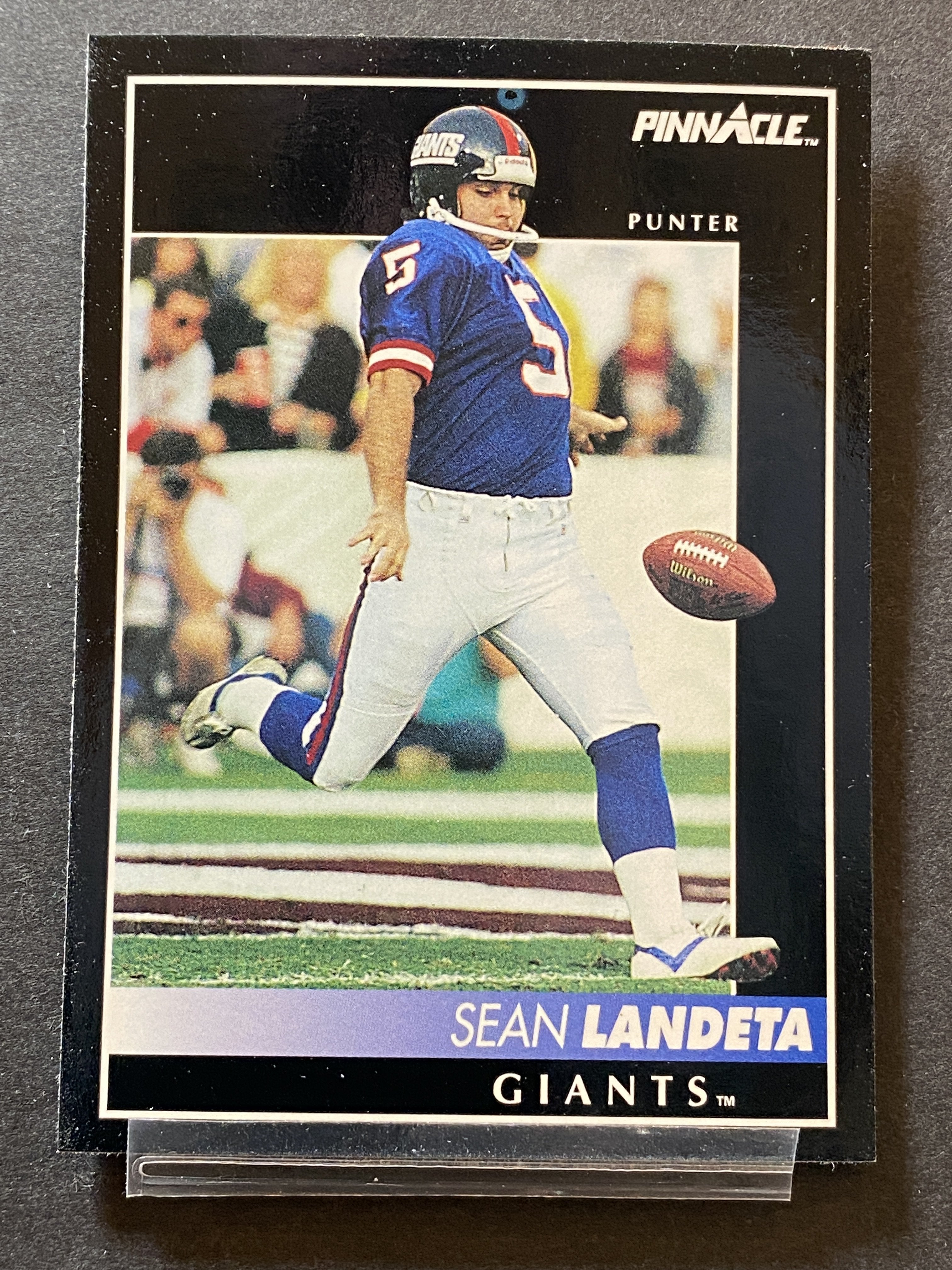 Sean Landeta Pinnacle Football Card