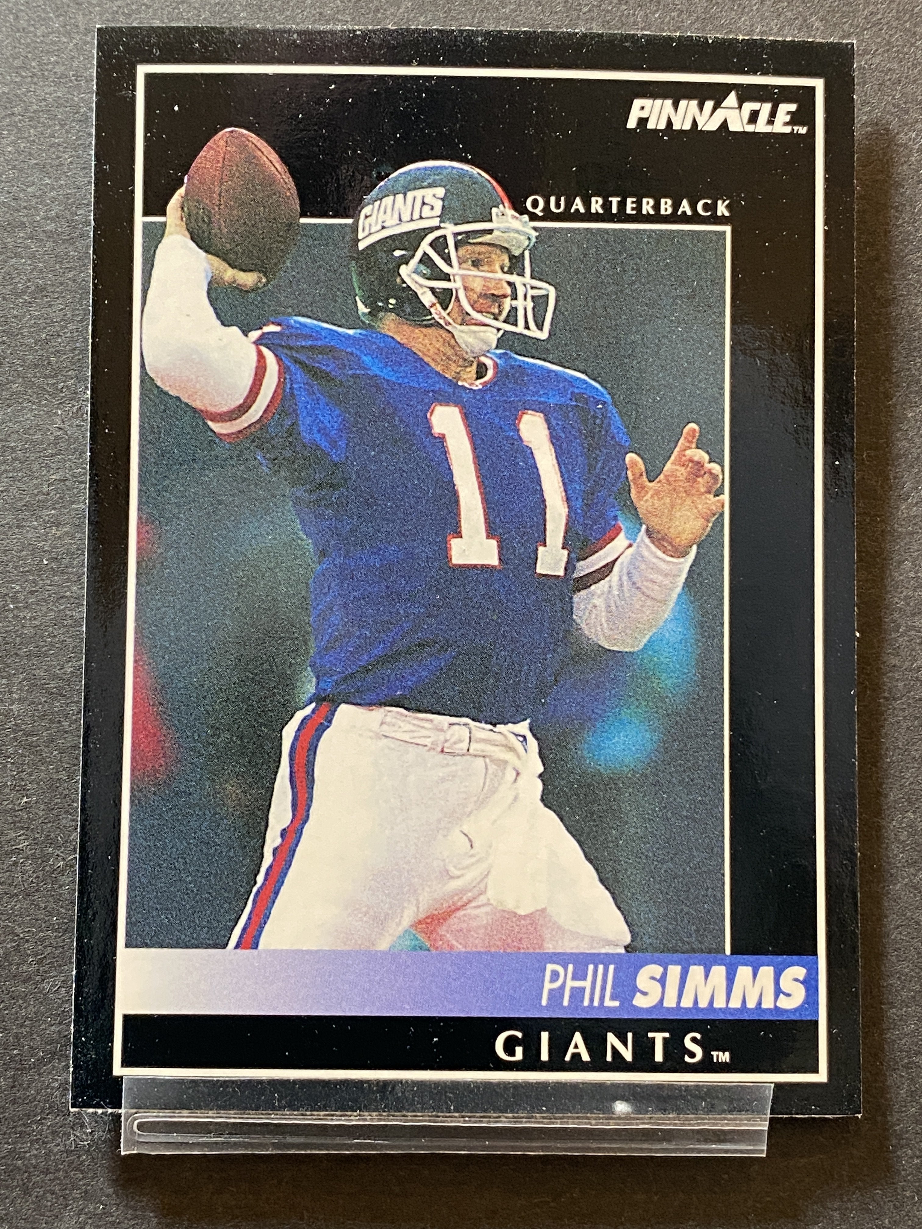 Phil Simms Pinnacle Football Card New York Giants