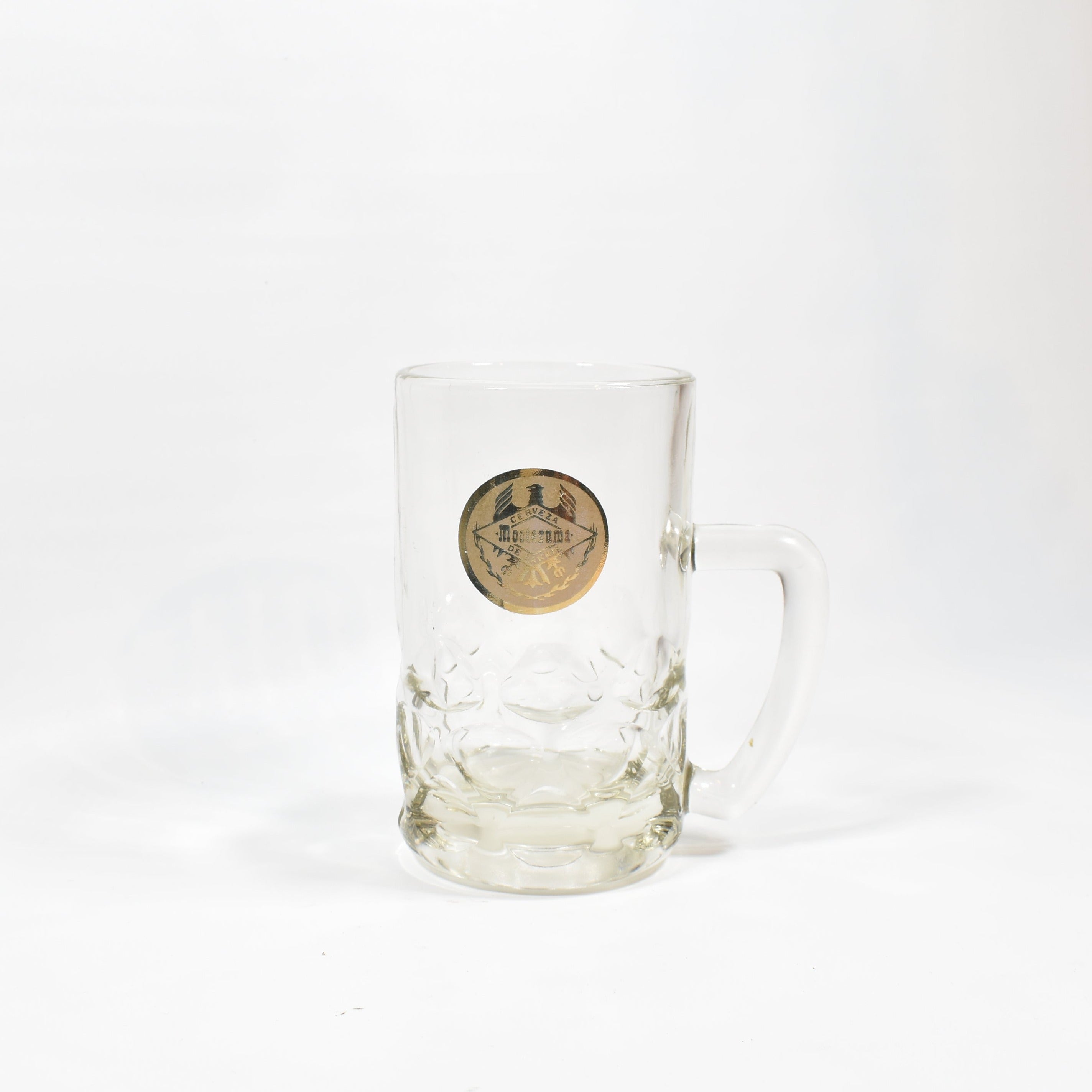Moctezuma Cerveza De Barril Beer mug glass cup 5 inch mug used