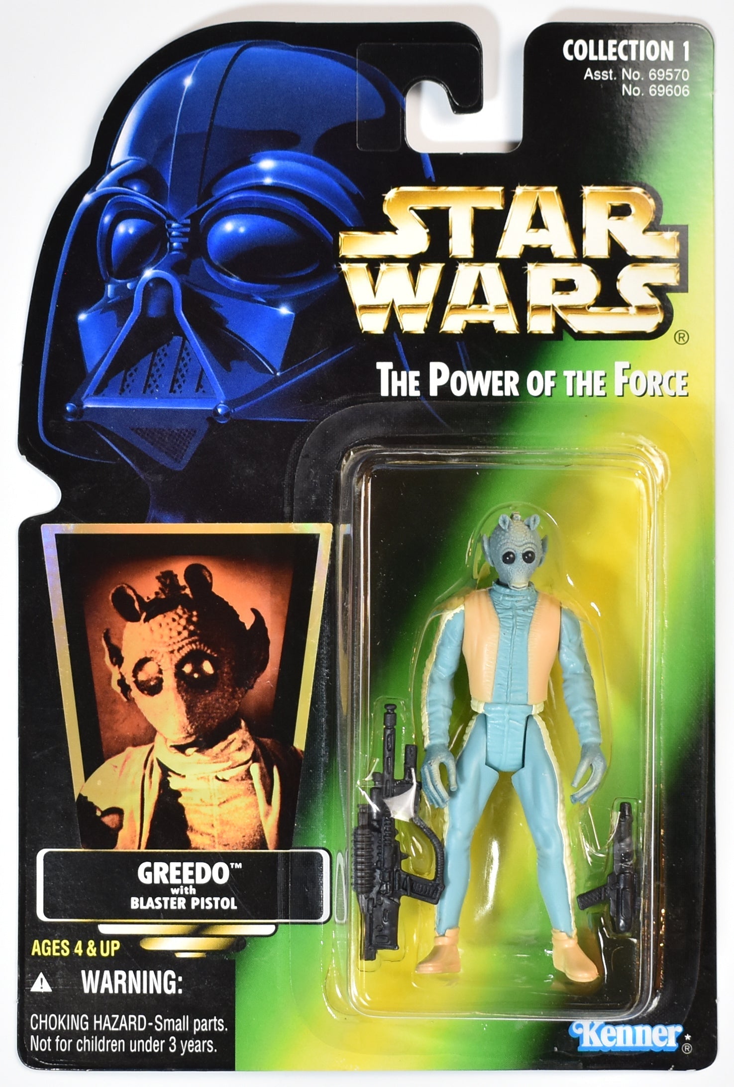 Star Wars Power of the Force Green Card Greedo Kenner