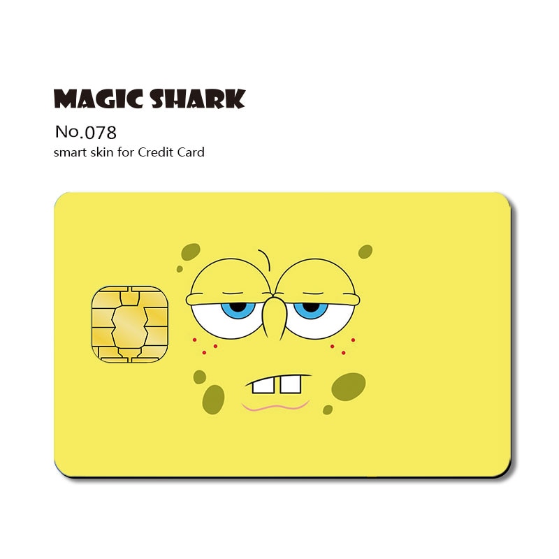 Magic Shark Matte Cartoon Cute Sticker Film Tape for Credit Card Debit Card Small Large Chip