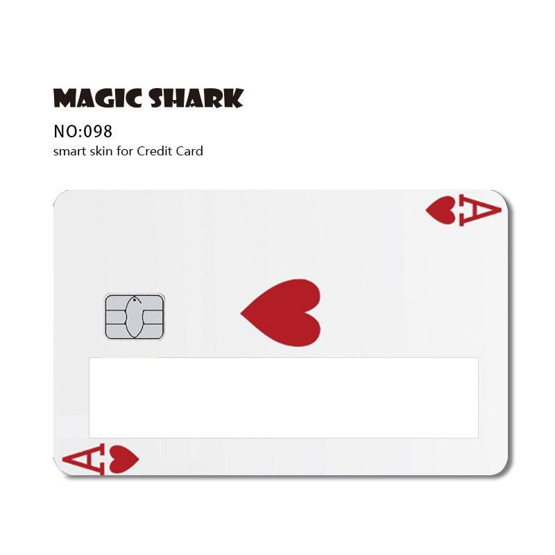 Magic Shark Poker Hunter Dog Out of Stock Car Snake Broke Black Card Window Sticker Film SKin Cover for Debit Credit Card