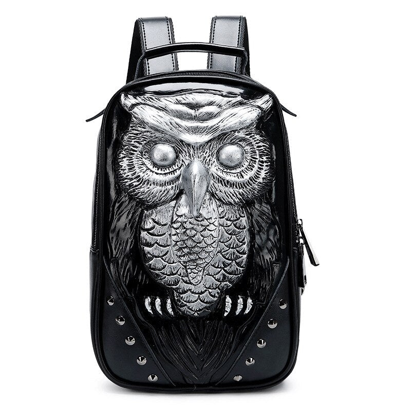 New Animal Cool 3D Owl Small Backpack For Women High Quality Ladies Backpack Purse Cute Black Daypack For Girls Drop Shipping