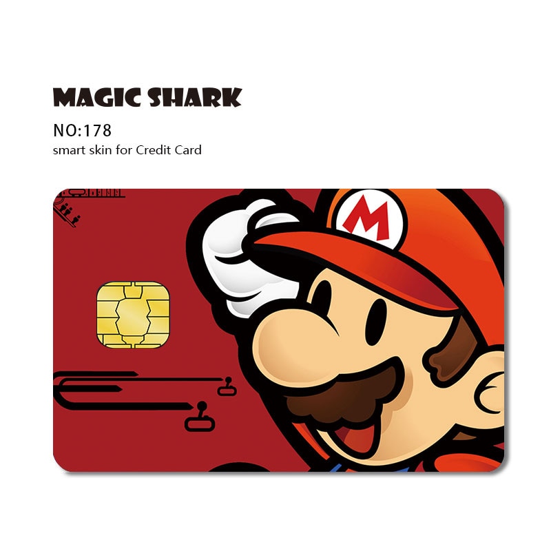 Magic Shark Matte Cartoon Cute Sticker Film Tape for Credit Card Debit Card Small Large Chip