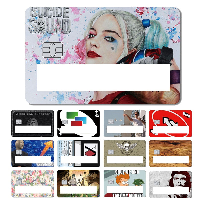 Magic Shark Poker Hunter Dog Out of Stock Car Snake Broke Black Card Window Sticker Film SKin Cover for Debit Credit Card