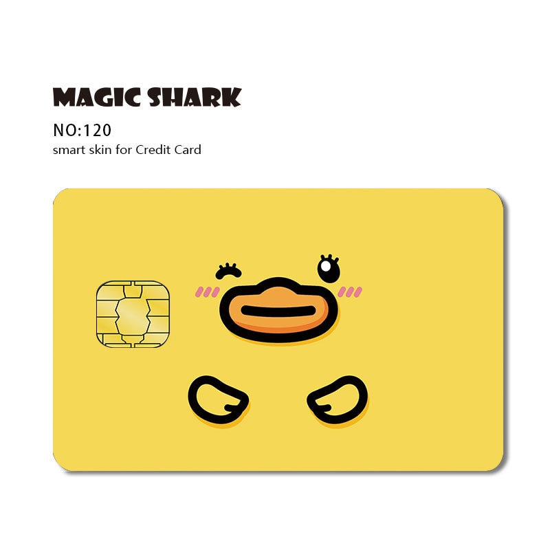 Magic Shark Matte Cartoon Cute Sticker Film Tape for Credit Card Debit Card Small Large Chip