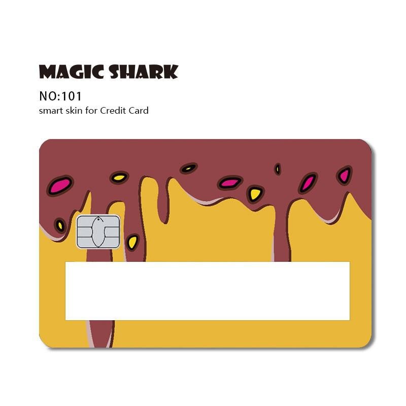 Magic Shark Poker Hunter Dog Out of Stock Car Snake Broke Black Card Window Sticker Film SKin Cover for Debit Credit Card
