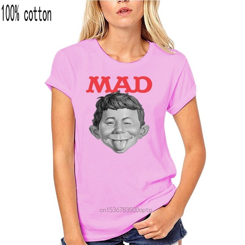 Mad Magazine Alfred E Newman T Shirt Retro 1970'S Funny Graphic Tee Wbt349 Style Loose Anime Tee Shirt 031338