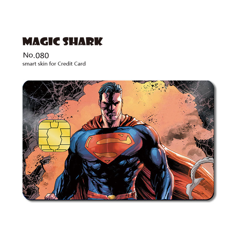Magic Shark Matte Cartoon Cute Sticker Film Tape for Credit Card Debit Card Small Large Chip