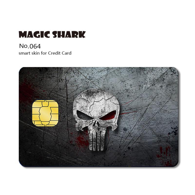 Matte 3M PVC Cartoon  Joker Half Cover Sticker Case Film for Big Small Chip Credit Debt Card