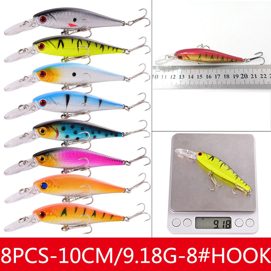 Jerkbait Minnow Hard Baits Fake Crankbait Fishing Lure Set Of Wobblers For Pike Trolling Tackle Artificial Bait Kit Swimbait Sea