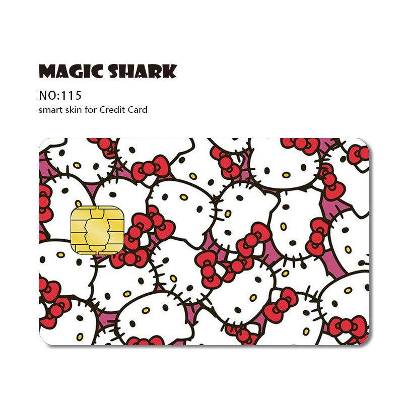 Magic Shark Matte Cartoon Cute Sticker Film Tape for Credit Card Debit Card Small Large Chip