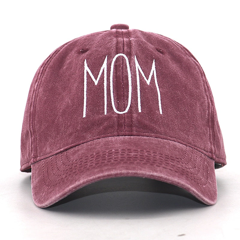 new embroidery DAD MOM fashion cap hat 100% cotton washed soft sport baseball caps couple snapback men women dad hats unisex
