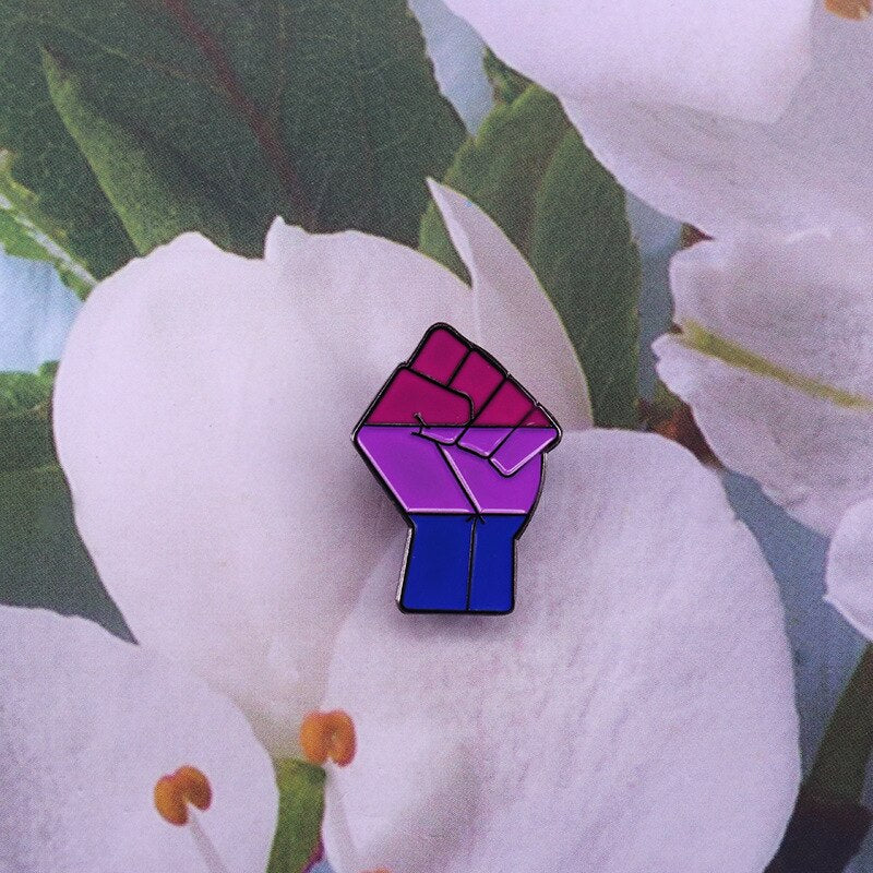 LGBT fist brooch gay badge