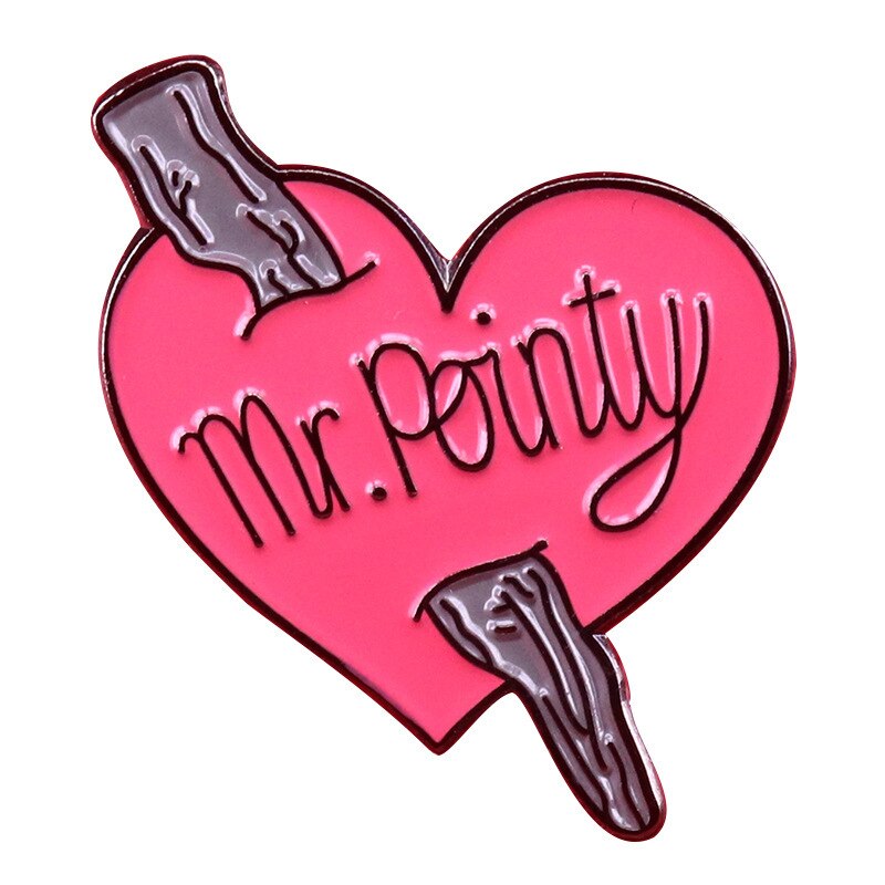 "Buffy the Vampire Slayer" Pink Heart Brooch Fantasy TV Series Inspiration Badge