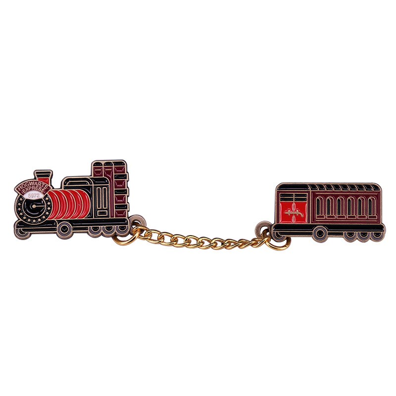 Limited express train brooch, magic train emblem, interesting shirt collar decoration