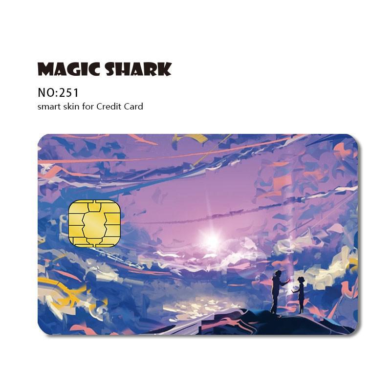 Magic Shark Funny Matte Hentai Money Blockbuster Stonks Credit Card Debit Card Skin Case Tape Sticker Film Big Small Chip