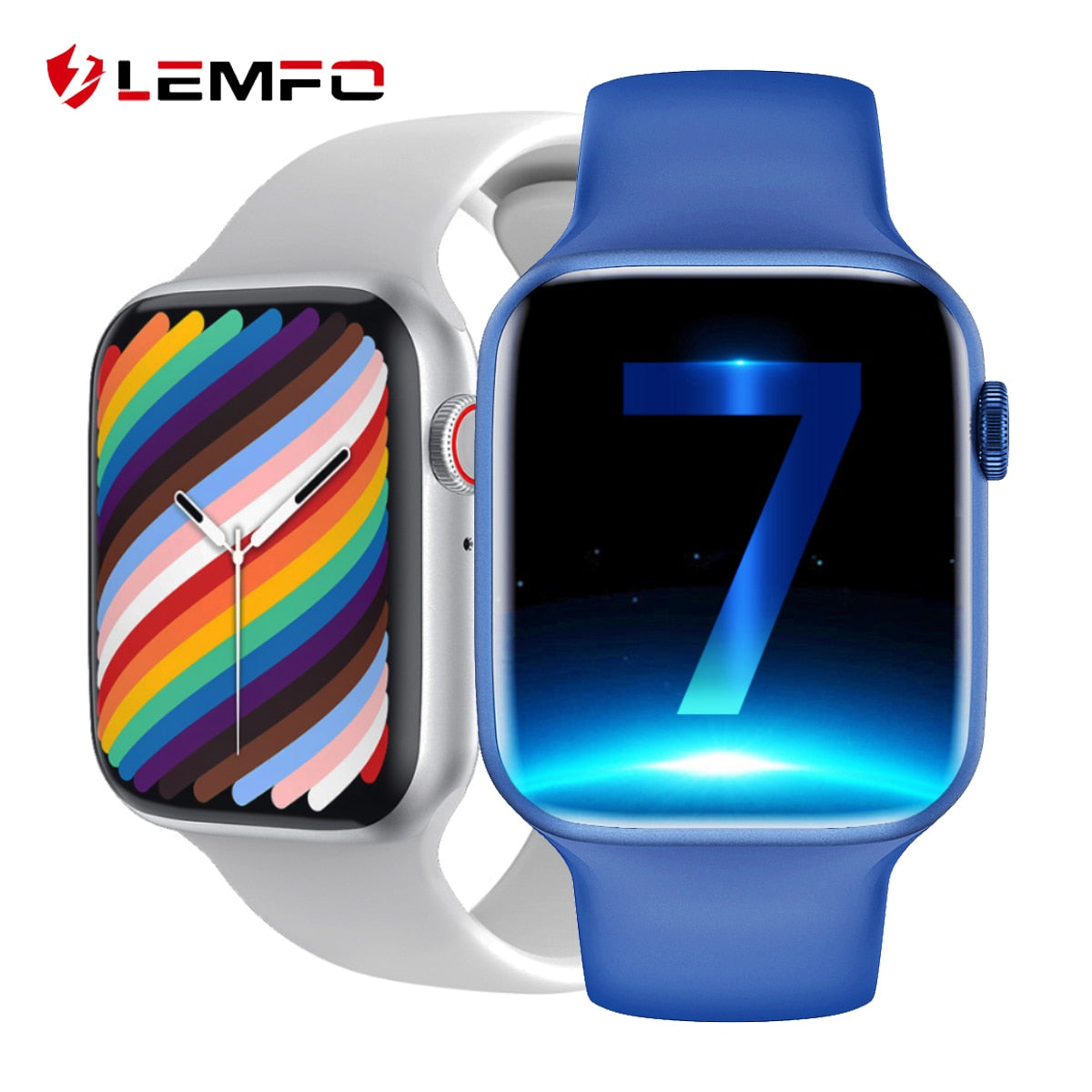 Lemfo Iwo 13 Pro S7 Smart Watch Men 2021 Bluetooth Call Custom Dial Sleep Monitor Women Smartwatch Pk Dt100 W37 W27 Smart Watch