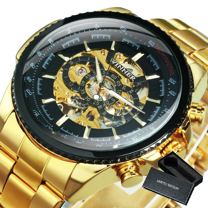 Military Watch For Men Skeleton Automatic Mechanical Wrist Watches Top Brand Luxury 2021 Silver Gold Big Leather Reloj Hombre