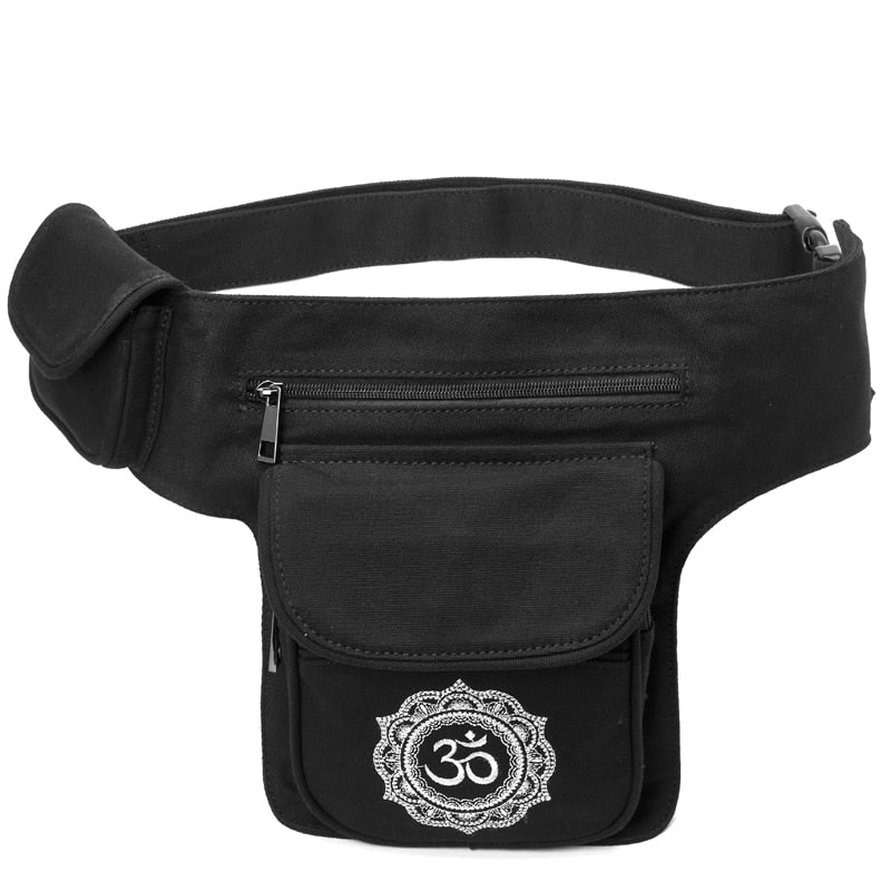 Annmouler Women Fanny Pack Large Capacity Waist Bag Bohemian Hip Bag Embroidery