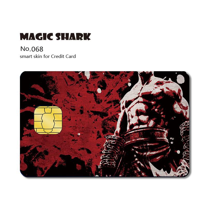 Magic Shark Matte 3M PVC Animie Skull Sticker Case Cover Skin Film for Credit Card Debt Card Small Big Chip