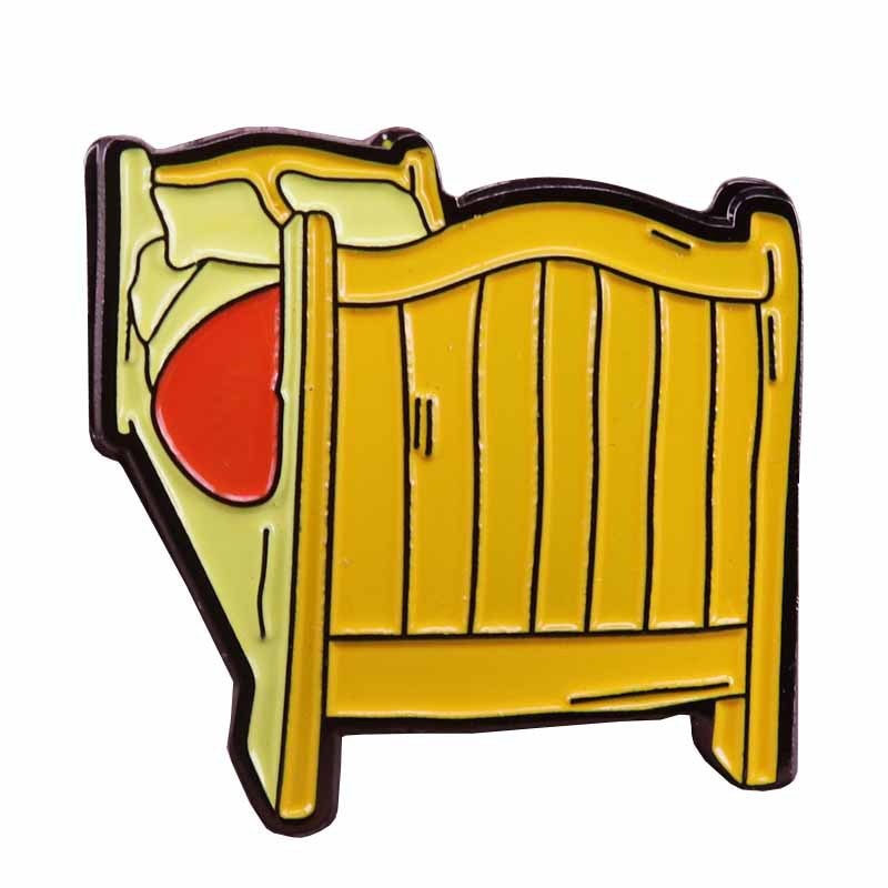 "Van Gogh's Bedroom in Arles" inspired brooch aesthetics painting lovers decorative accessories