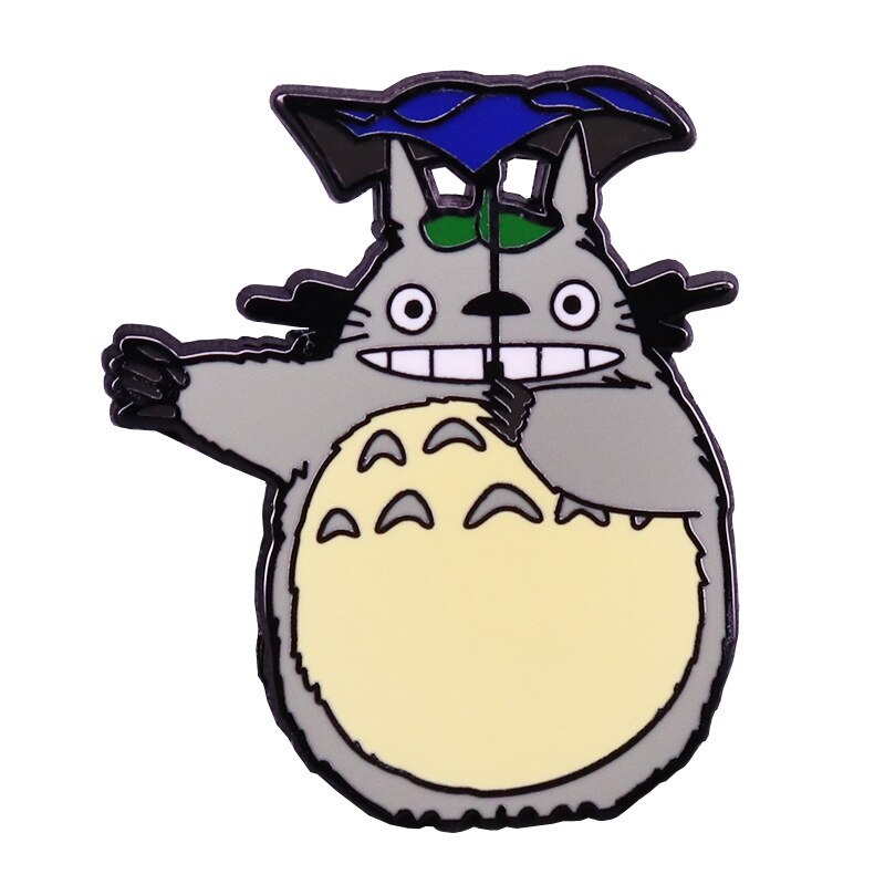 Cute My Neighbor Totoro Umbrella Brooch Anime Cartoon Badge Jacket Backpack Decoration
