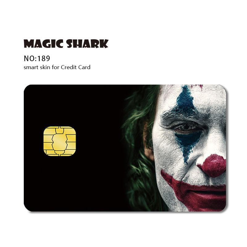 Matte 3M PVC Cartoon  Joker Half Cover Sticker Case Film for Big Small Chip Credit Debt Card