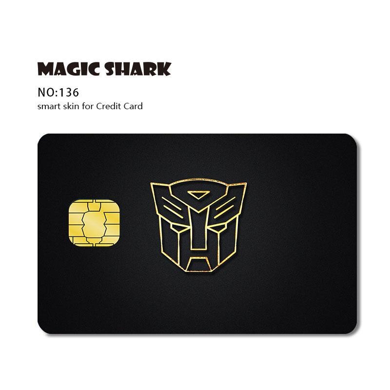 Magic Shark 3M PVC Stereo Army Tomb Raider Skull Diamond Skin Sticker Film for Credit Debt Card