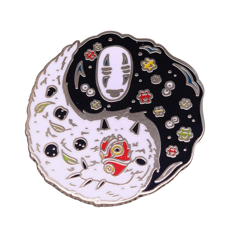 Magic Princess Shan and Faceless Men Mix and Match Brooch Fantasy Animation Movie Inspiration Badge