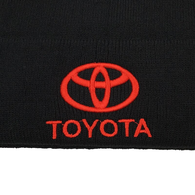 New Racing Cap Logo Motorcycle Sports Cap Beanies  Men Women Keep Warm Knitted Winter Hat Hip-hop Skullies Cold Hat For Toyota