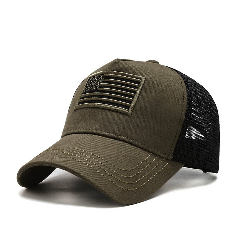 New Men Mesh Baseball Cap Men Women Tactical Army Military Dad Hat USA American