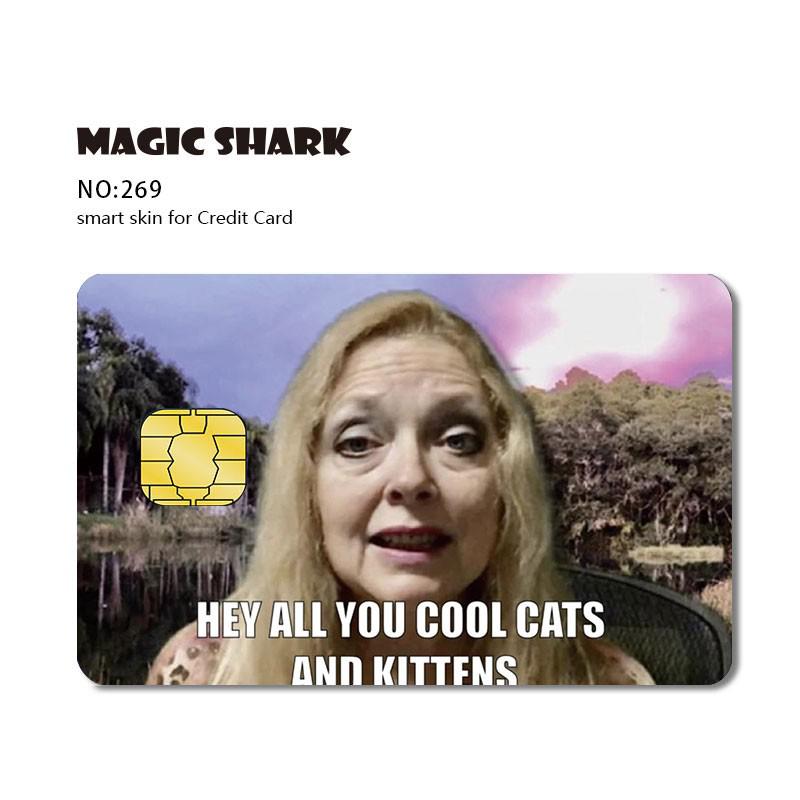 Magic Shark Funny Matte Hentai Money Blockbuster Stonks Credit Card Debit Card Skin Case Tape Sticker Film Big Small Chip
