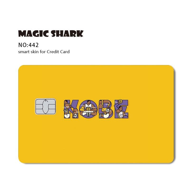 Magic Shark Anime Tape Cartoon Cute Cat Game Funny Chocolate Matte PVC Sticker Film Skin Case for Small Large Chip Credit Card
