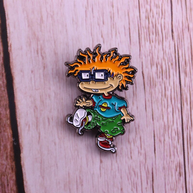 Naughty soldier Chuckie Finster cute cartoon brooch 90s nostalgic childhood badge