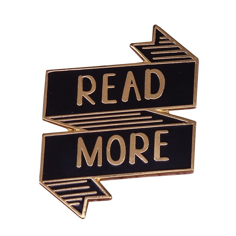 Read More Books-Literary Theme Brooch Librarian Teacher Decoration Accessories