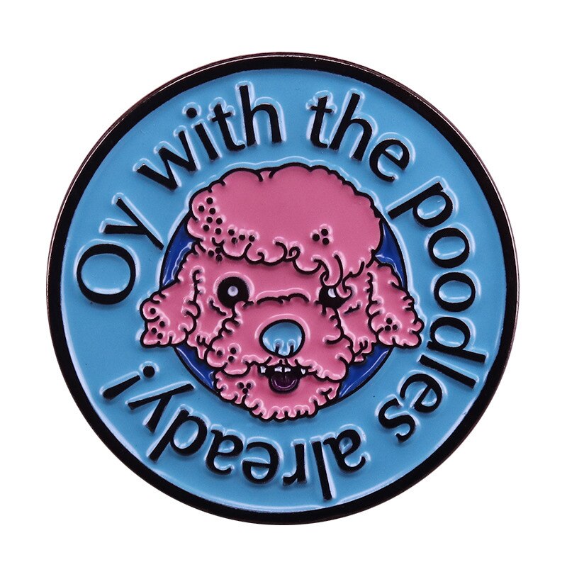 American Drama Gilmore Girl Inspired Brooch Cute Poodle Badge Cartoon Animal Badge