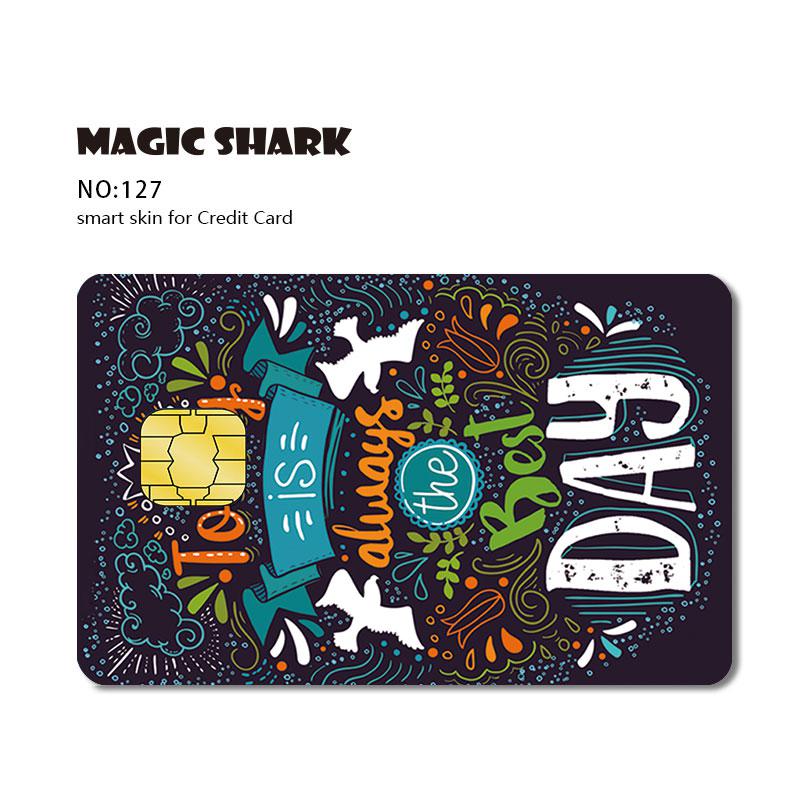 Magic Shark 3M PVC Stereo Army Tomb Raider Skull Diamond Skin Sticker Film for Credit Debt Card