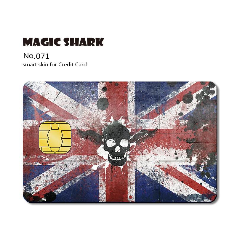 Magic Shark Matte 3M PVC Animie Skull Sticker Case Cover Skin Film for Credit Card Debt Card Small Big Chip