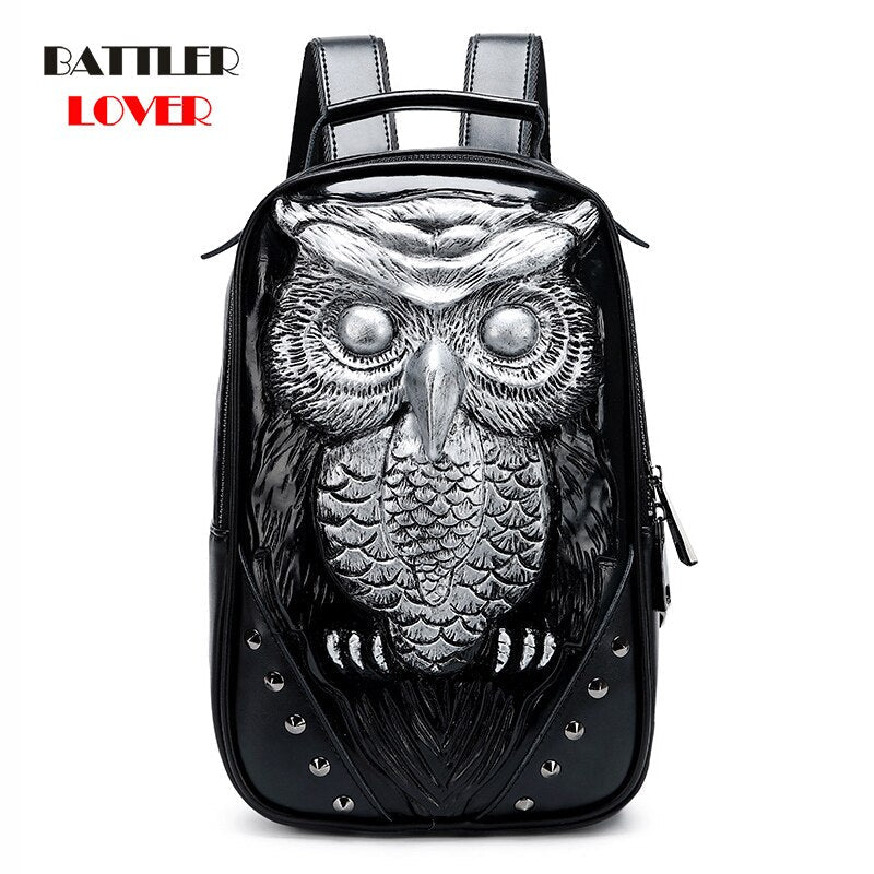 New Animal Cool 3D Owl Women Backpack For Men Schoolbags Ladies Backpacks Purse