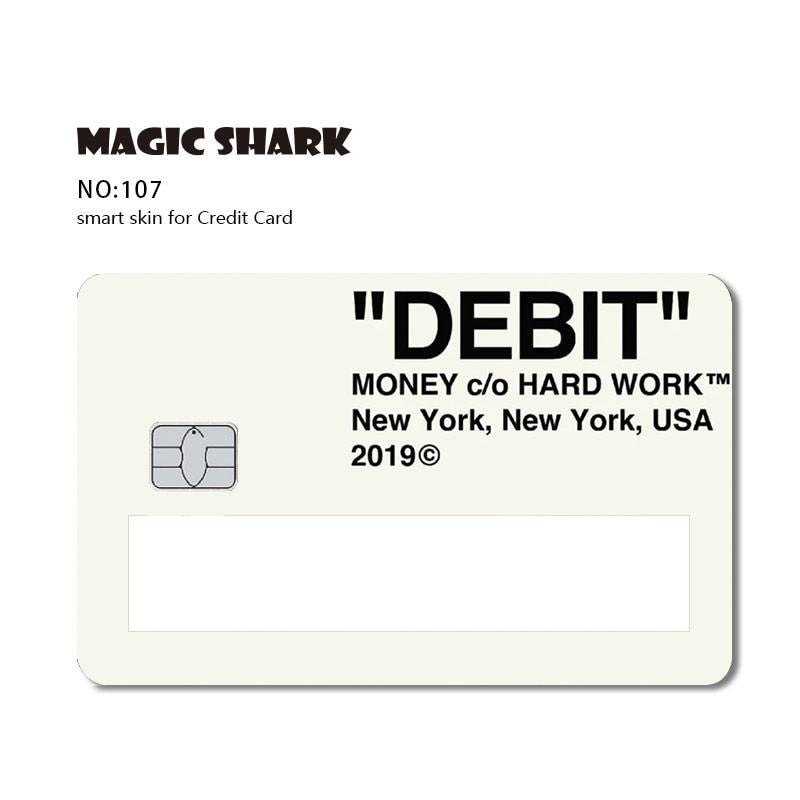 Magic Shark Poker Hunter Dog Out of Stock Car Snake Broke Black Card Window Sticker Film SKin Cover for Debit Credit Card