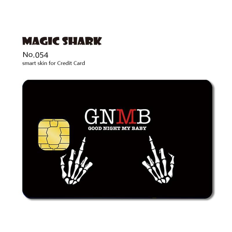 Magic Shark Matte 3M PVC Animie Skull Sticker Case Cover Skin Film for Credit Card Debt Card Small Big Chip