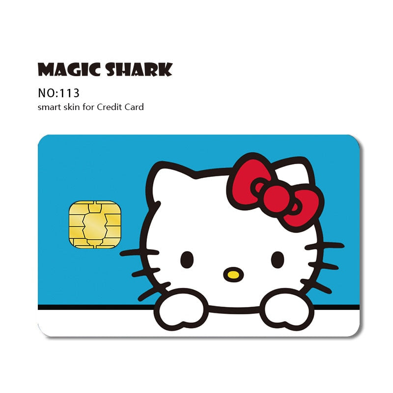 Magic Shark Matte Cartoon Cute Sticker Film Tape for Credit Card Debit Card Small Large Chip