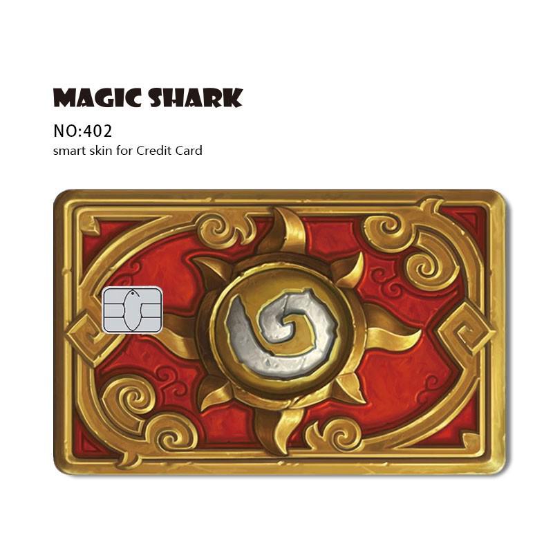 Magic Shark Anime Tape Cartoon Cute Cat Game Funny Chocolate Matte PVC Sticker Film Skin Case for Small Large Chip Credit Card
