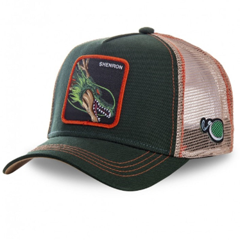 Newest Dragon Ball & Naruto Anime Mesh Cap Hot Style Patch Trucker Hat Curved Brim Baseball Cap Gorras Casquette