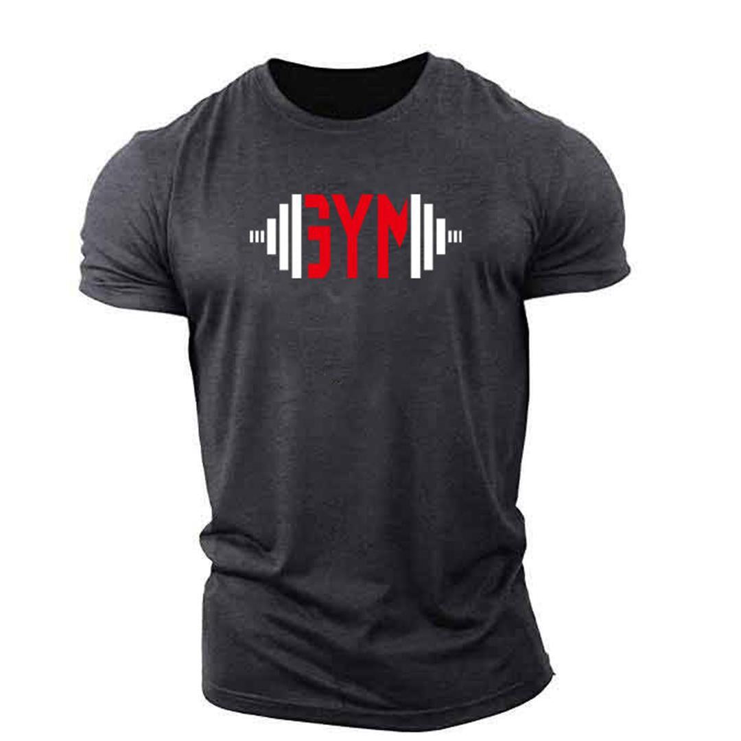 Men's Exercise Fitness T-shirt Men's summer slim running Sports Short-sleeved fitness T-shirt Men T Shirt