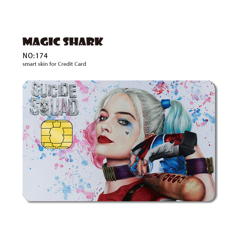 Magic Shark Matte Cartoon Cute Sticker Film Tape for Credit Card Debit Card Small Large Chip