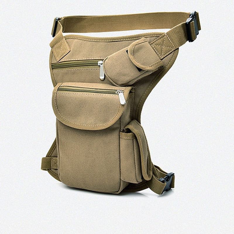 Men Canvas Drop Waist Bags High Quality Leg Pack Bag Men Belt Bicycle And Motorcycle Money Belt Fanny Pack For Work